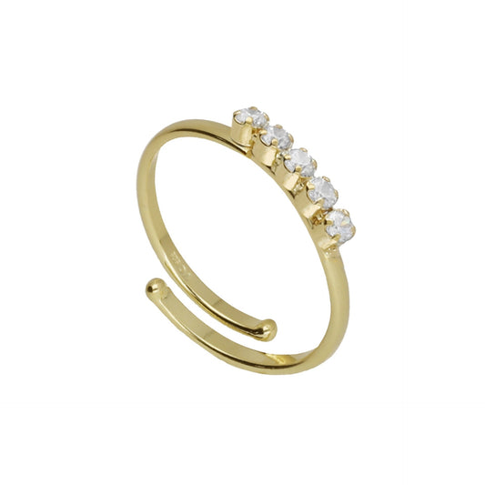 Anillo ajustable Eunoia cristales riviere en Plata