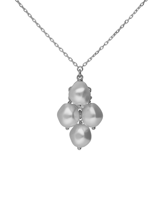 Collar corto Sera con perla barroca en Plata