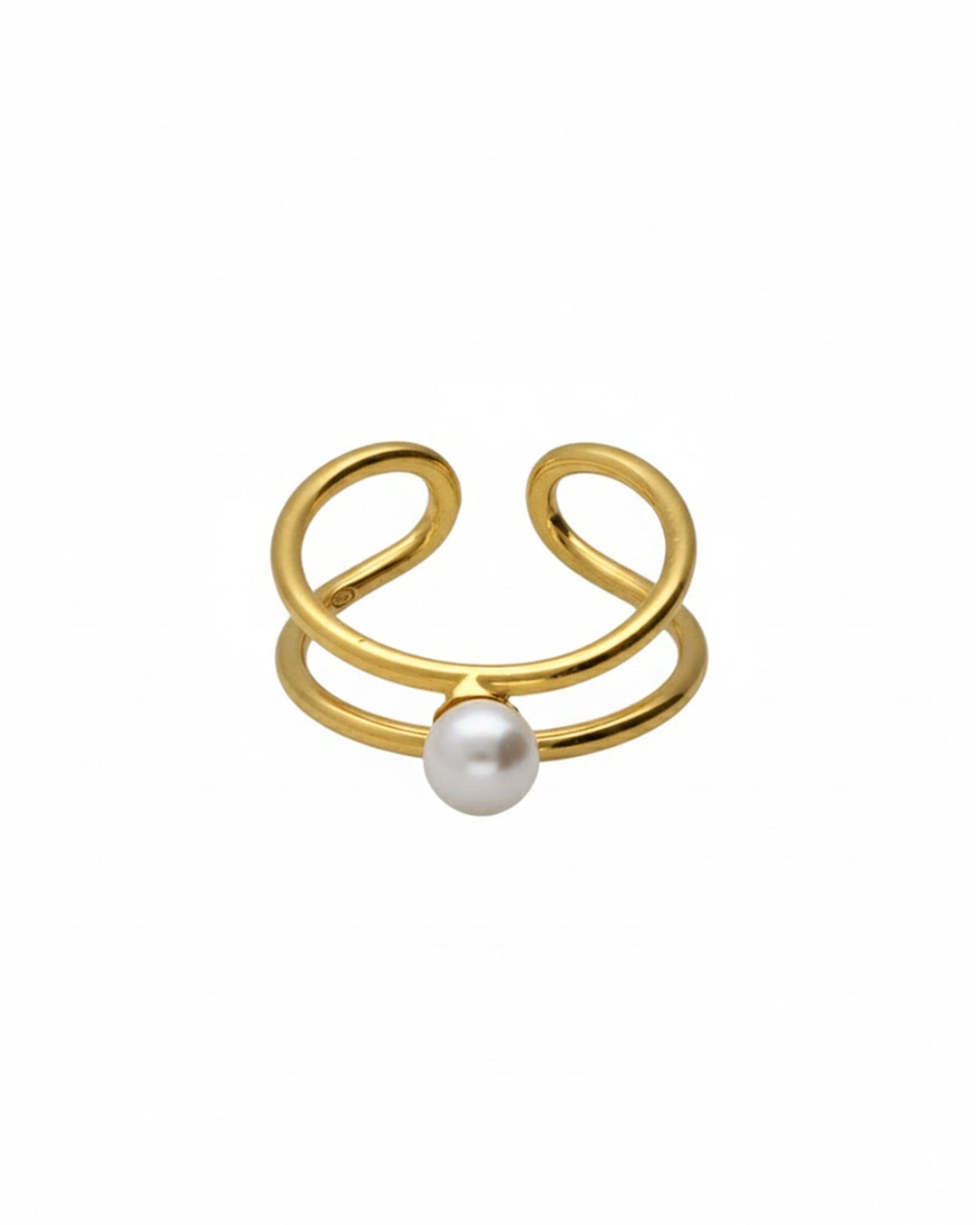 Anillo ajustable Sera con perla en Plata