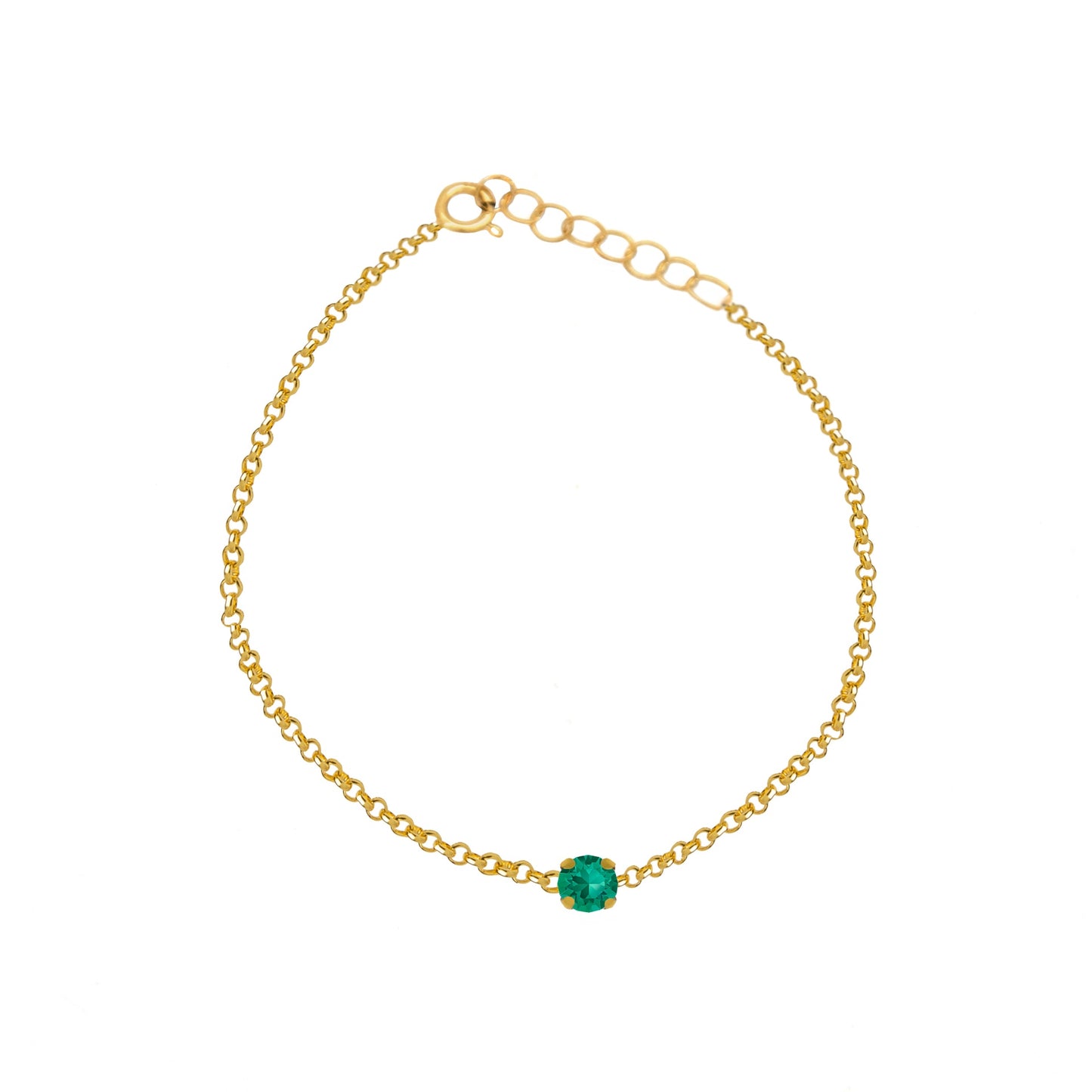 Pulsera Celine cristal en Plata baño Oro