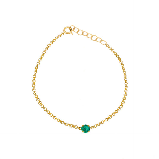 Pulsera Celine cristal en Plata baño Oro
