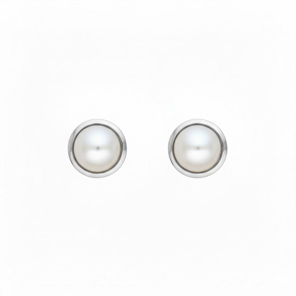 Pendientes botón Empire per en Plata Paulette