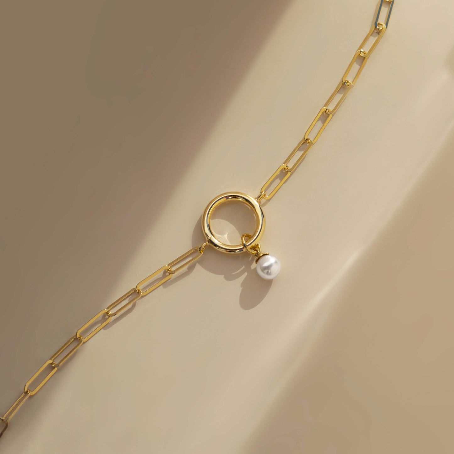 Pulsera Je T´Aime círculo perla en Plata