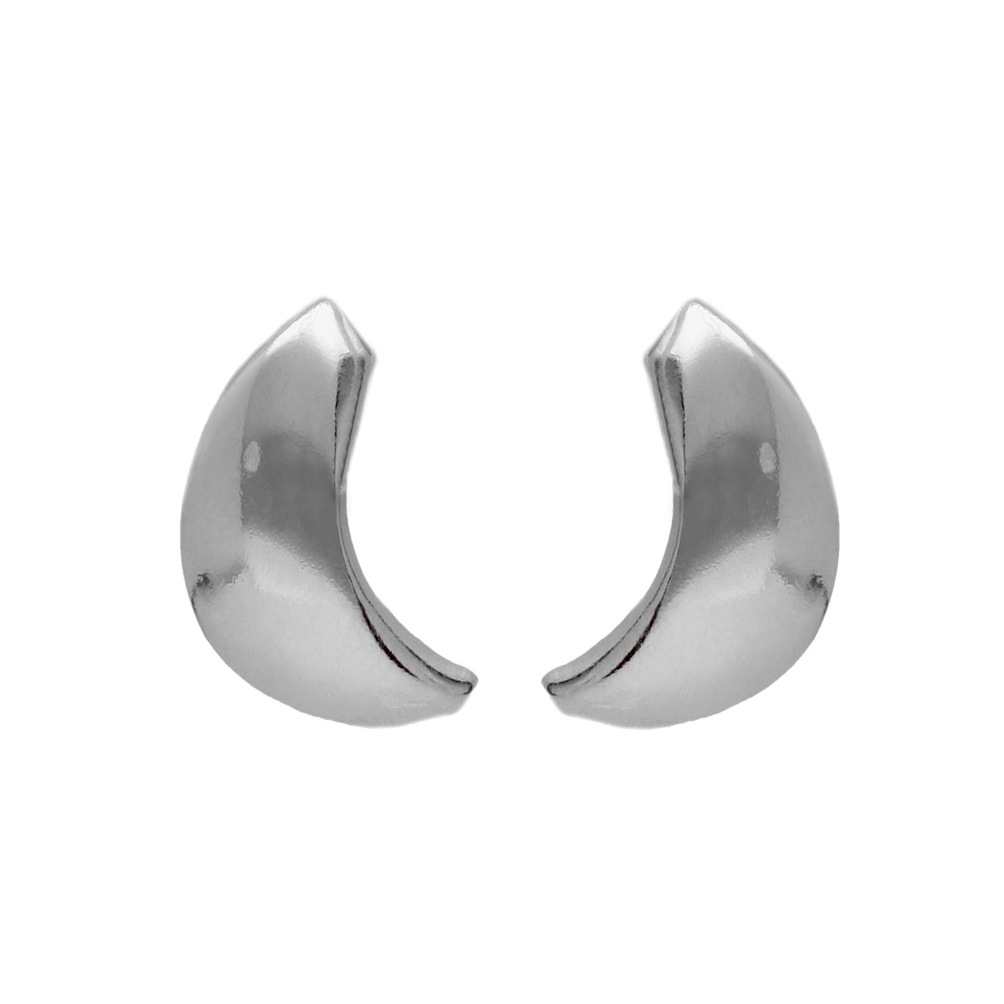Pendientes botón Tokyo luna en Plata