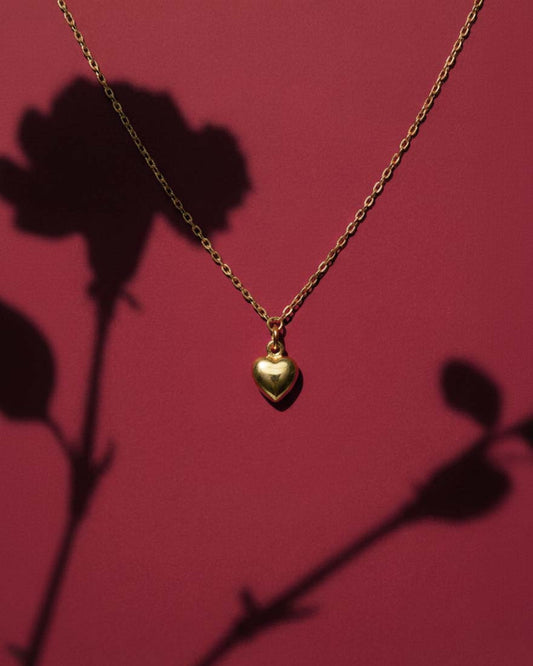Collar corto Muá corazón pequeño en plata
