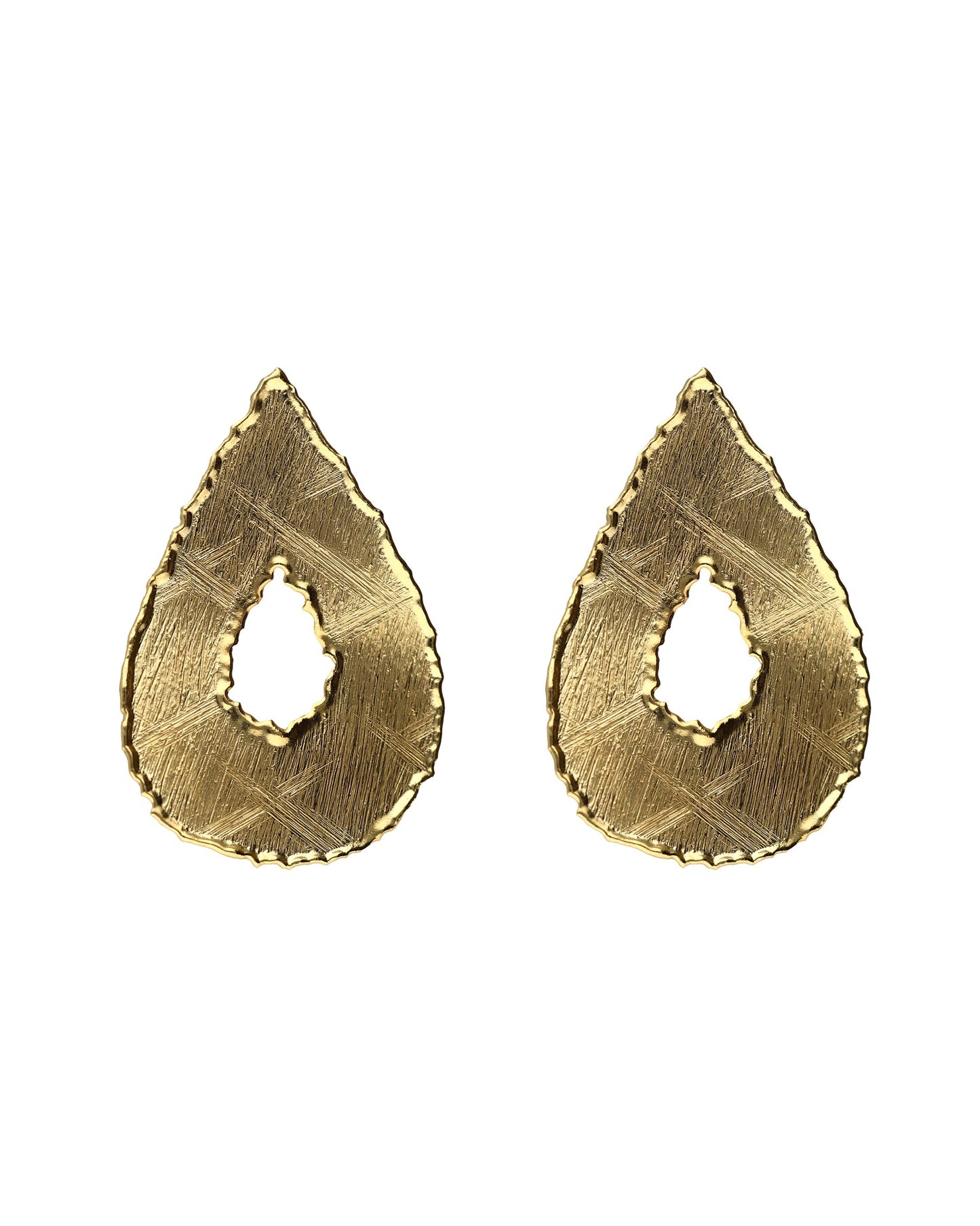 Pendientes largos textura lágrima Alaska en Plata
