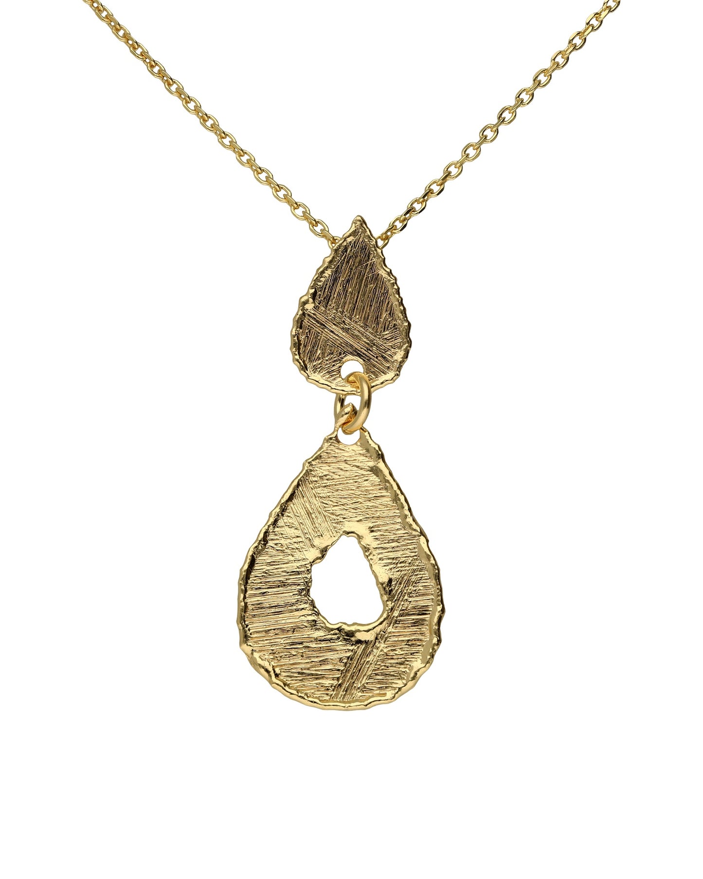 Collar corto textura lágrima Alaska en Plata