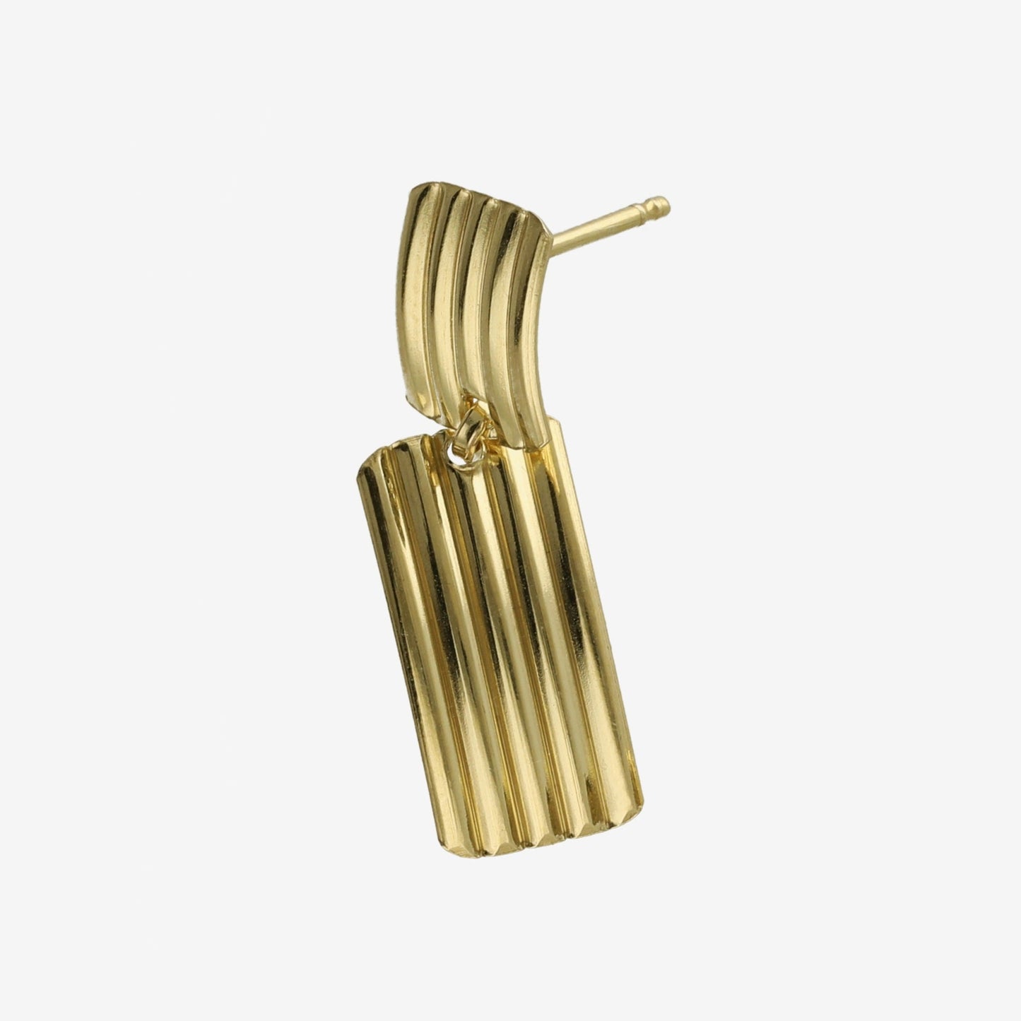 Pendientes largos Connect rectángulo en Plata