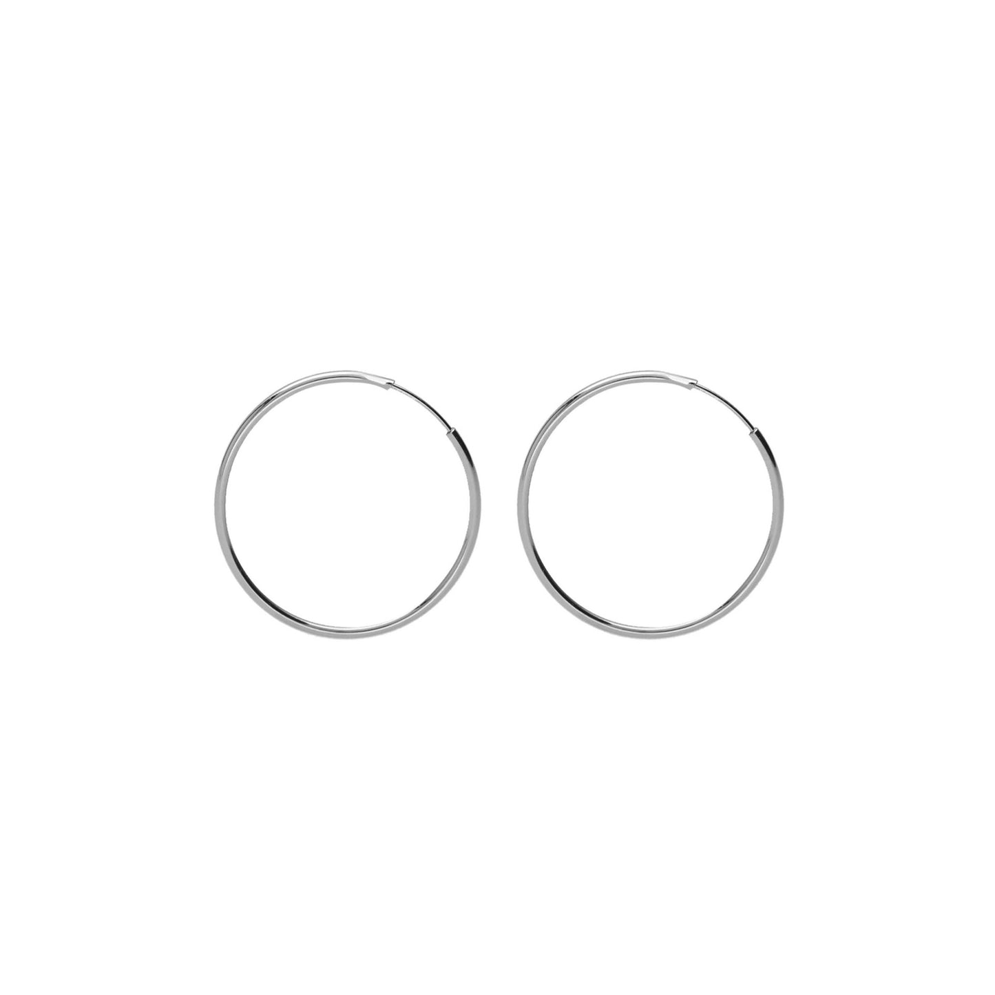 Pendientes aro Minimal Pendientes 30mm aro en Plata