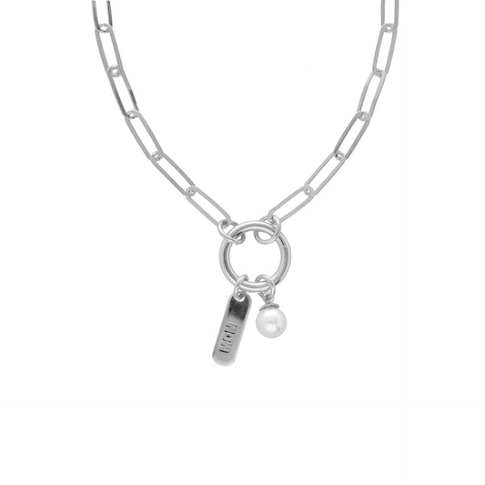 Collar largo Mother perla en Plata