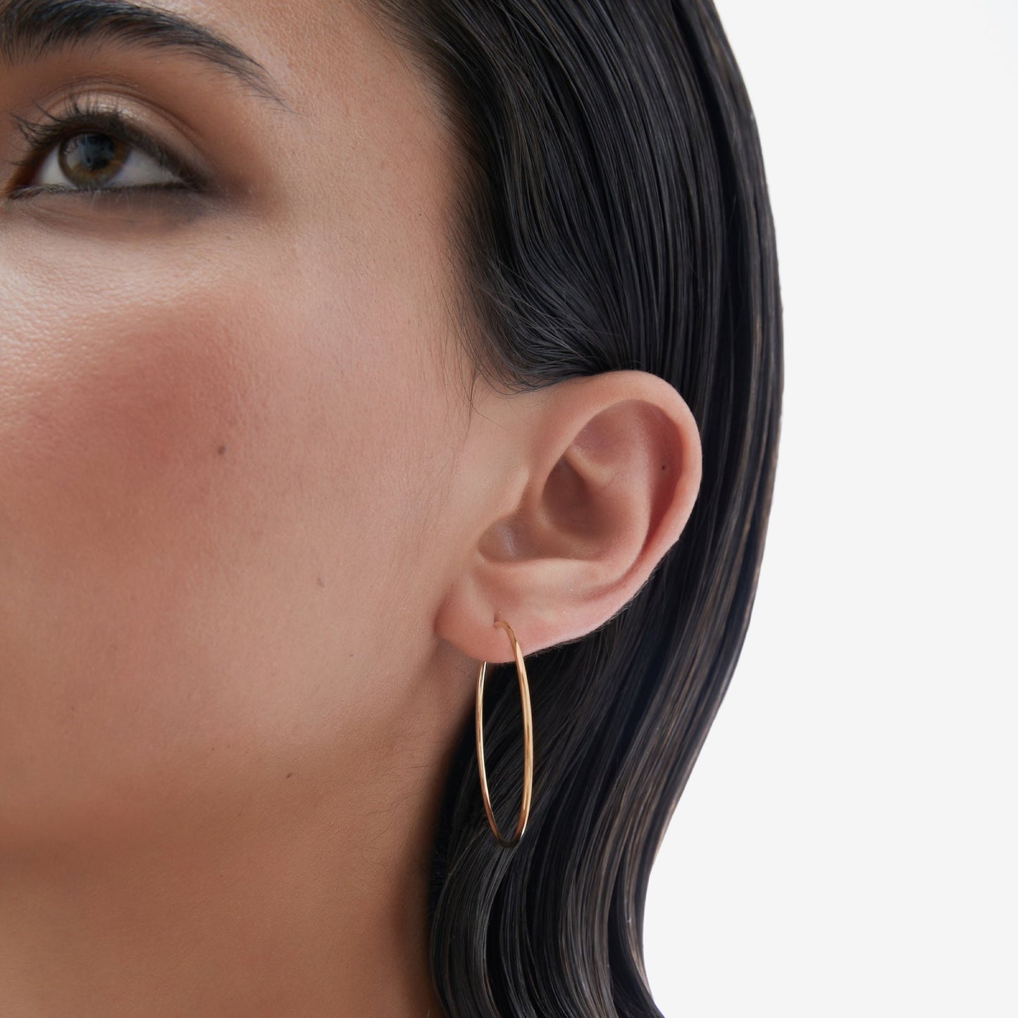 Pendientes aro Minimal 40mm en Plata