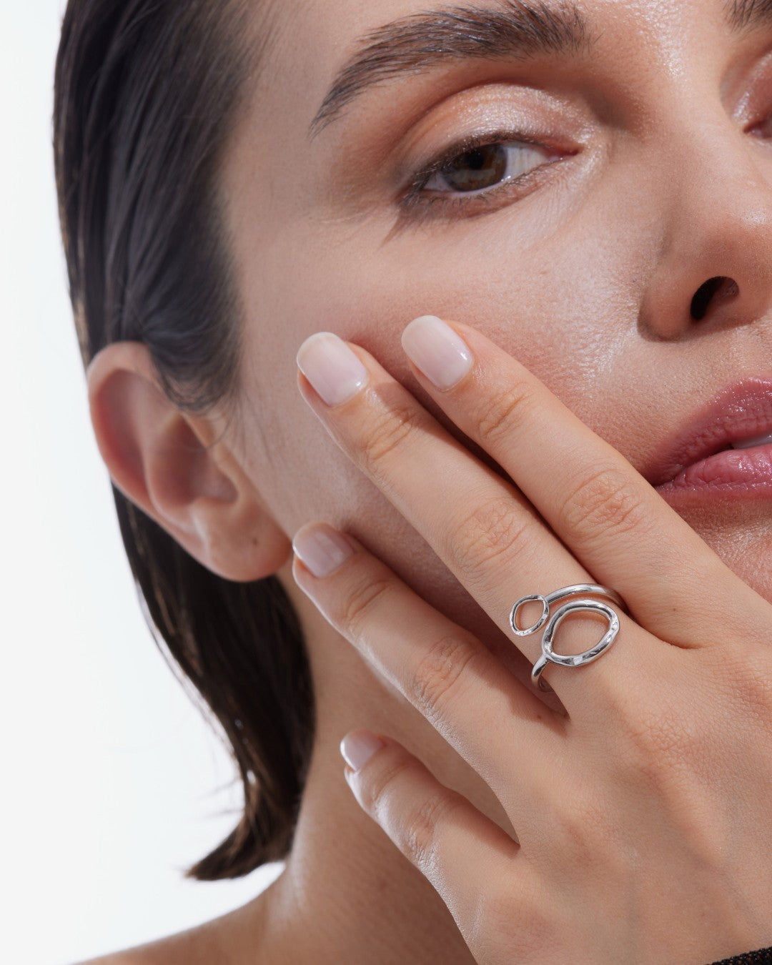Anillo ajustable Radiance textura en Plata