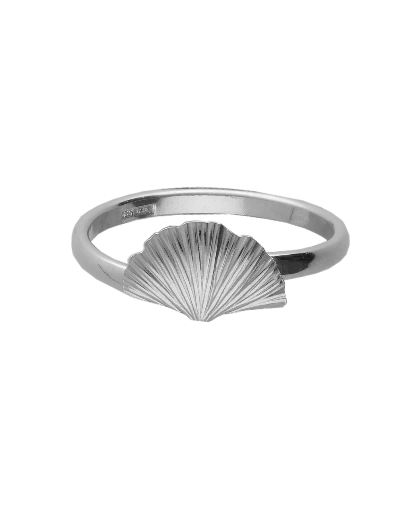 Anillo ajustable Eau abanico pequeño en Plata