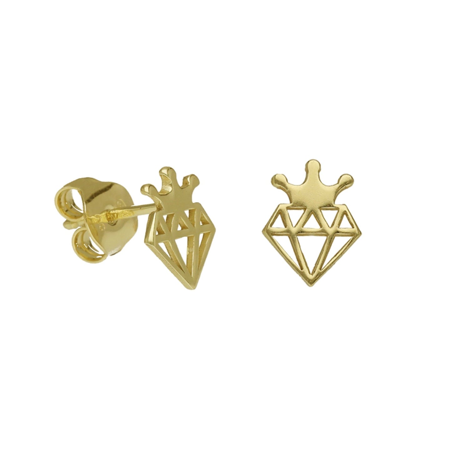 Pendientes botón Magic diamante en Plata