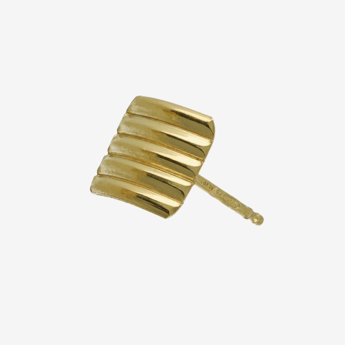 Pendientes botón Connect rectángulo en Plata