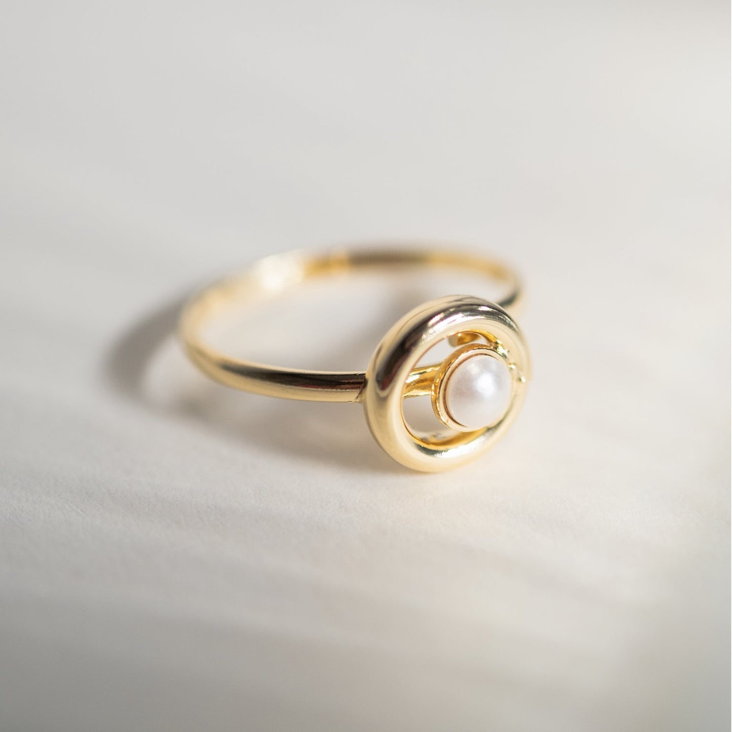 Anillo Perlite perla en Plata