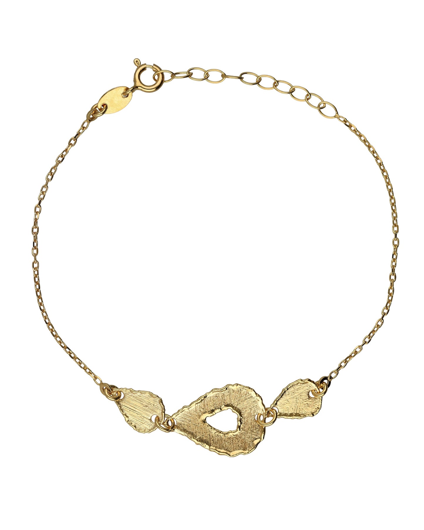 Pulsera textura lágrima Alaska en Plata