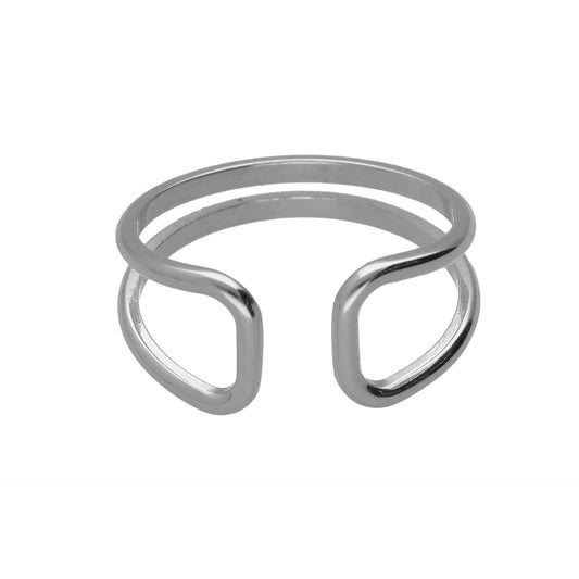 Anillo ajustable Frame en Plata