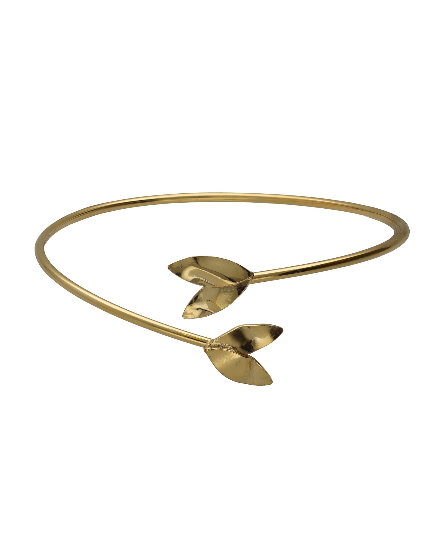Brazalete textura hoja Alpina en Plata