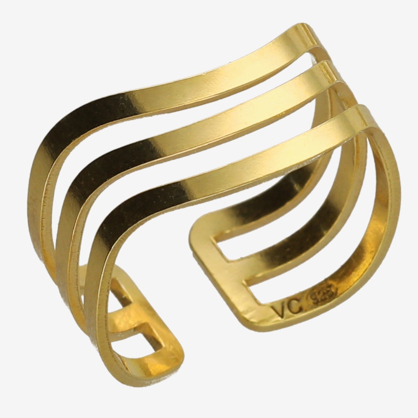 Anillo ajustable Connect en Plata