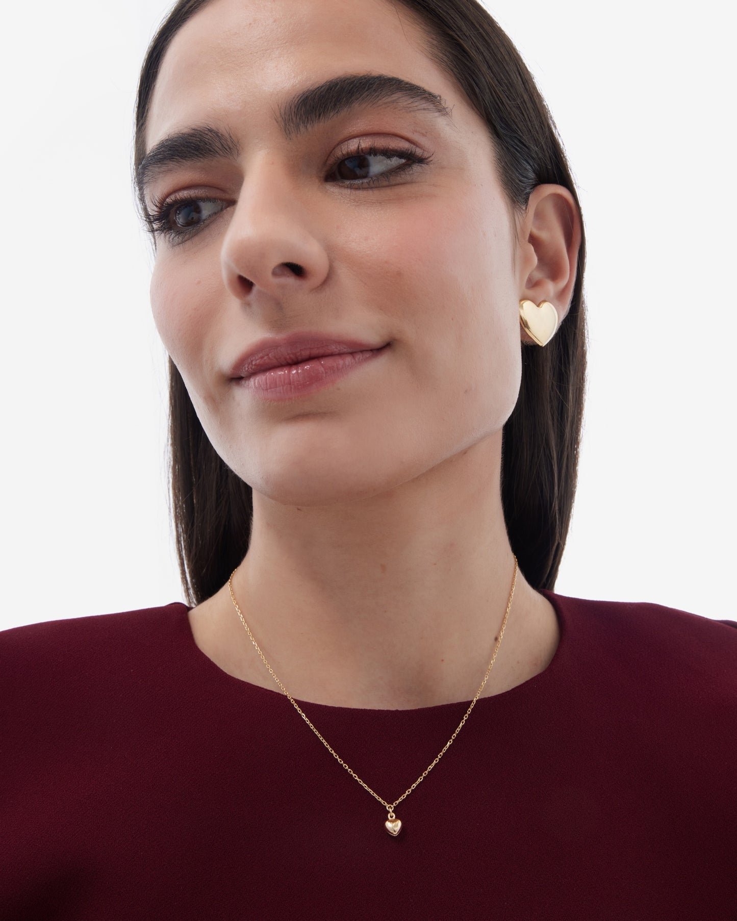 Collar corto Muá corazón pequeño en plata