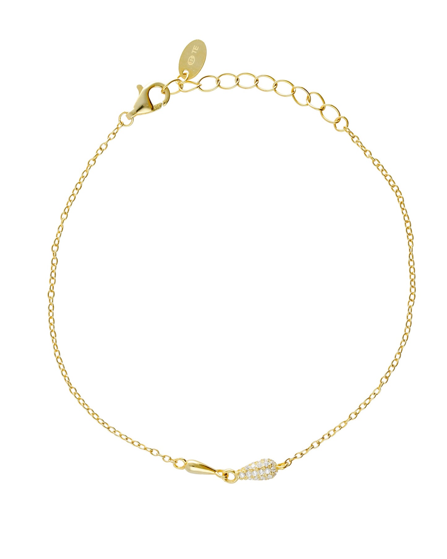 Pulsera Lux gota con circonita blanca en Plata