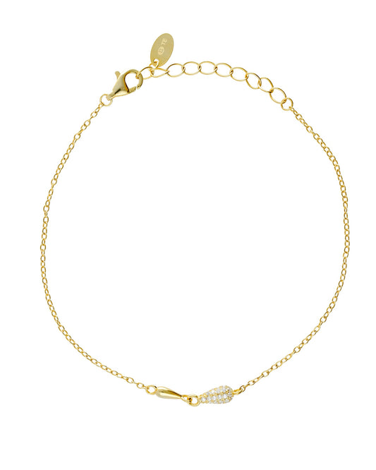 Pulsera Lux gota con circonita blanca en Plata