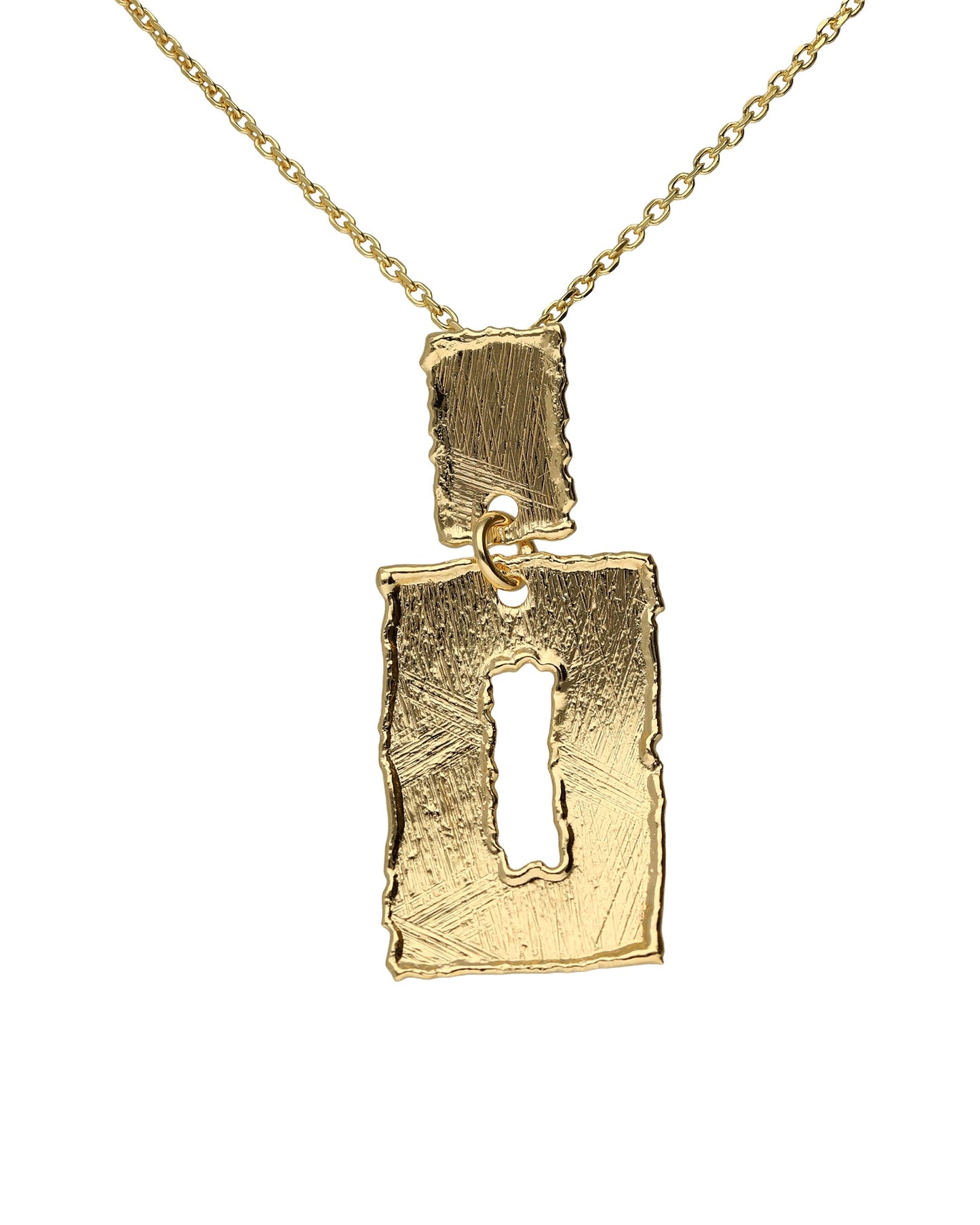 Collar corto textura rectángulo Alaska en Plata