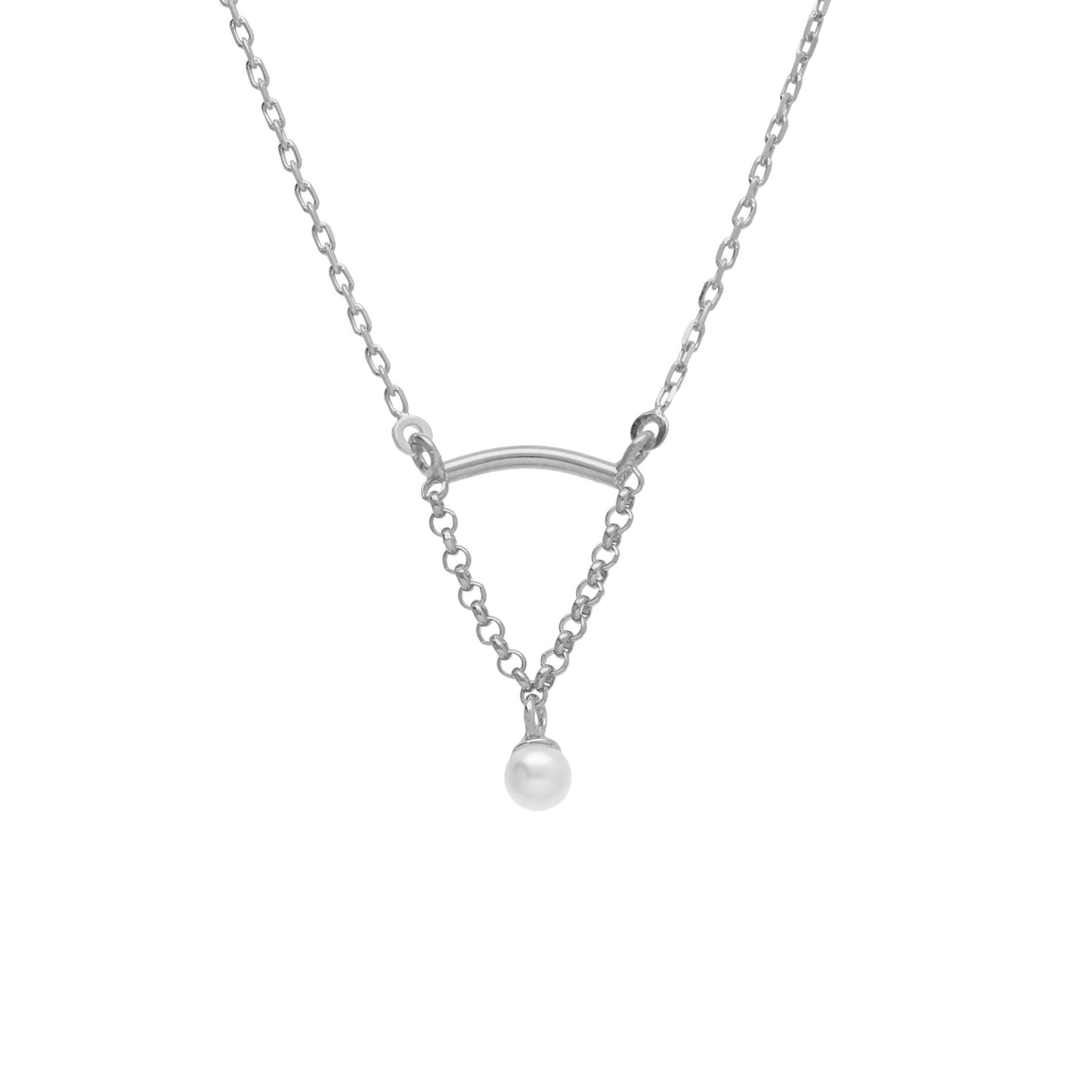 Collar corto Milan perla en Plata