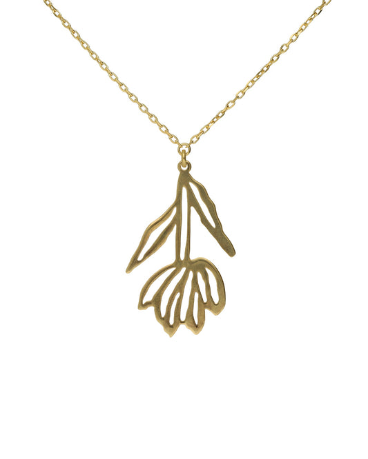 Collar corto flor Alpina en Plata