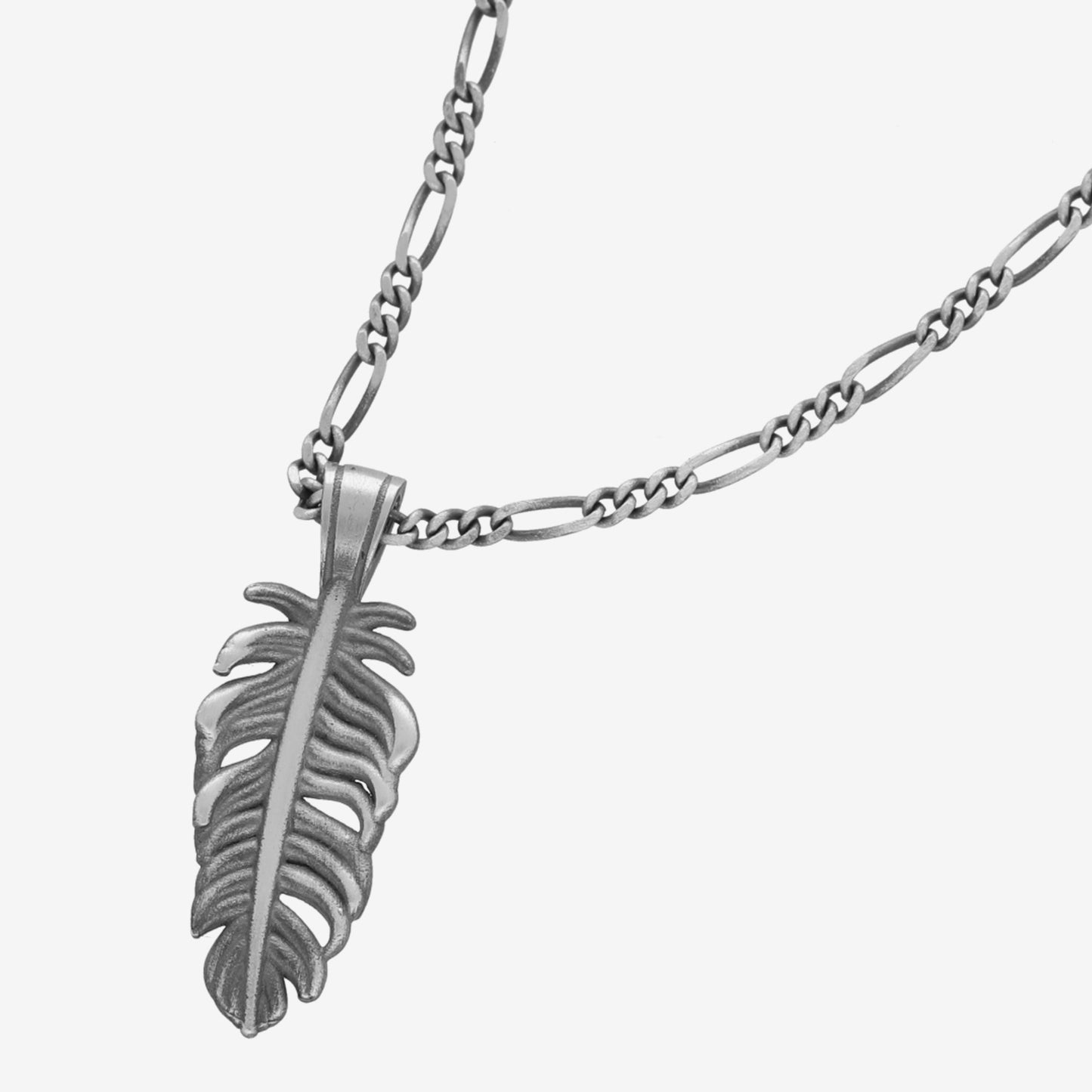 Collar largo Ares en Plata baño rodio
