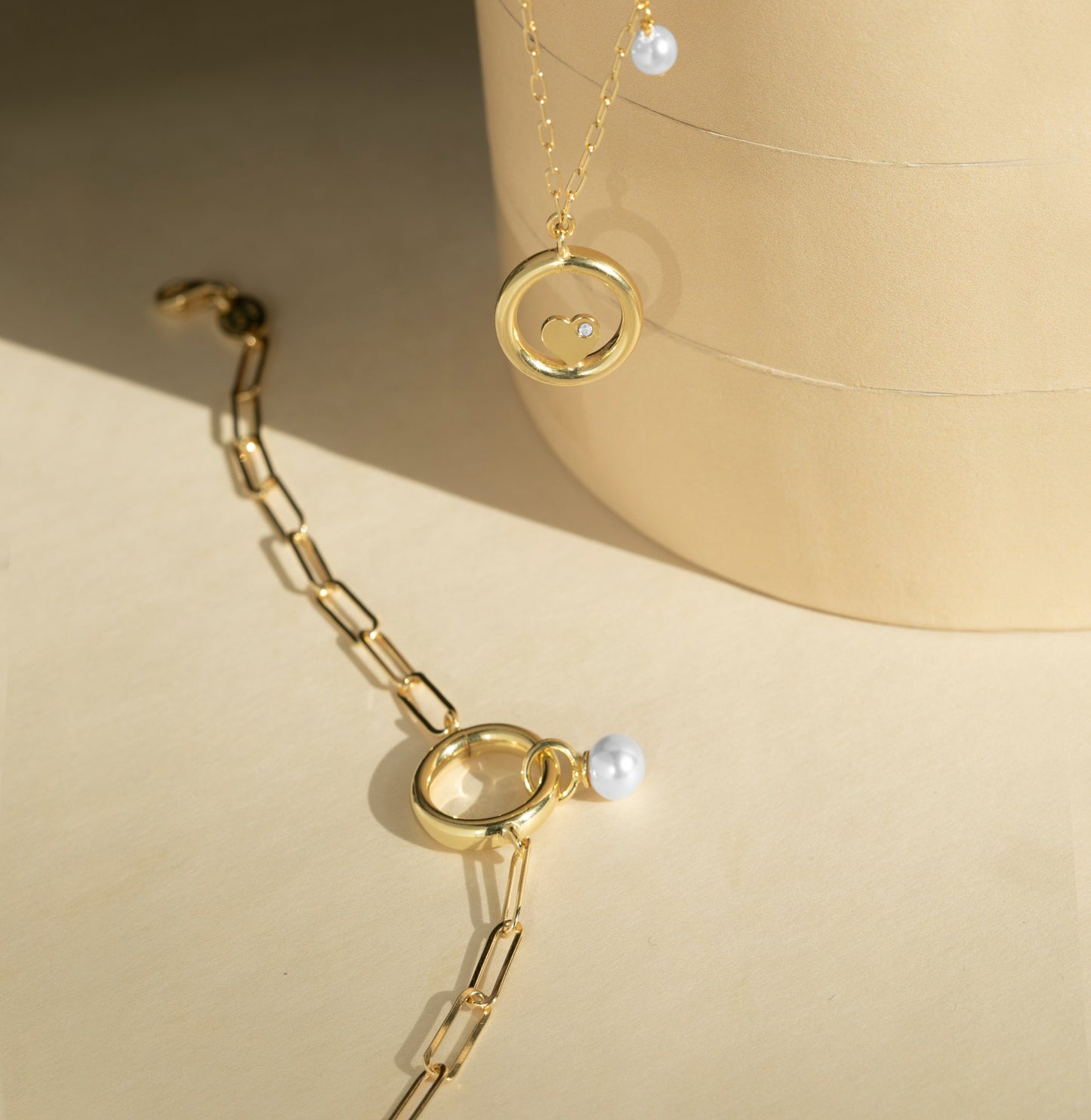 Pulsera Je T´Aime círculo perla en Plata
