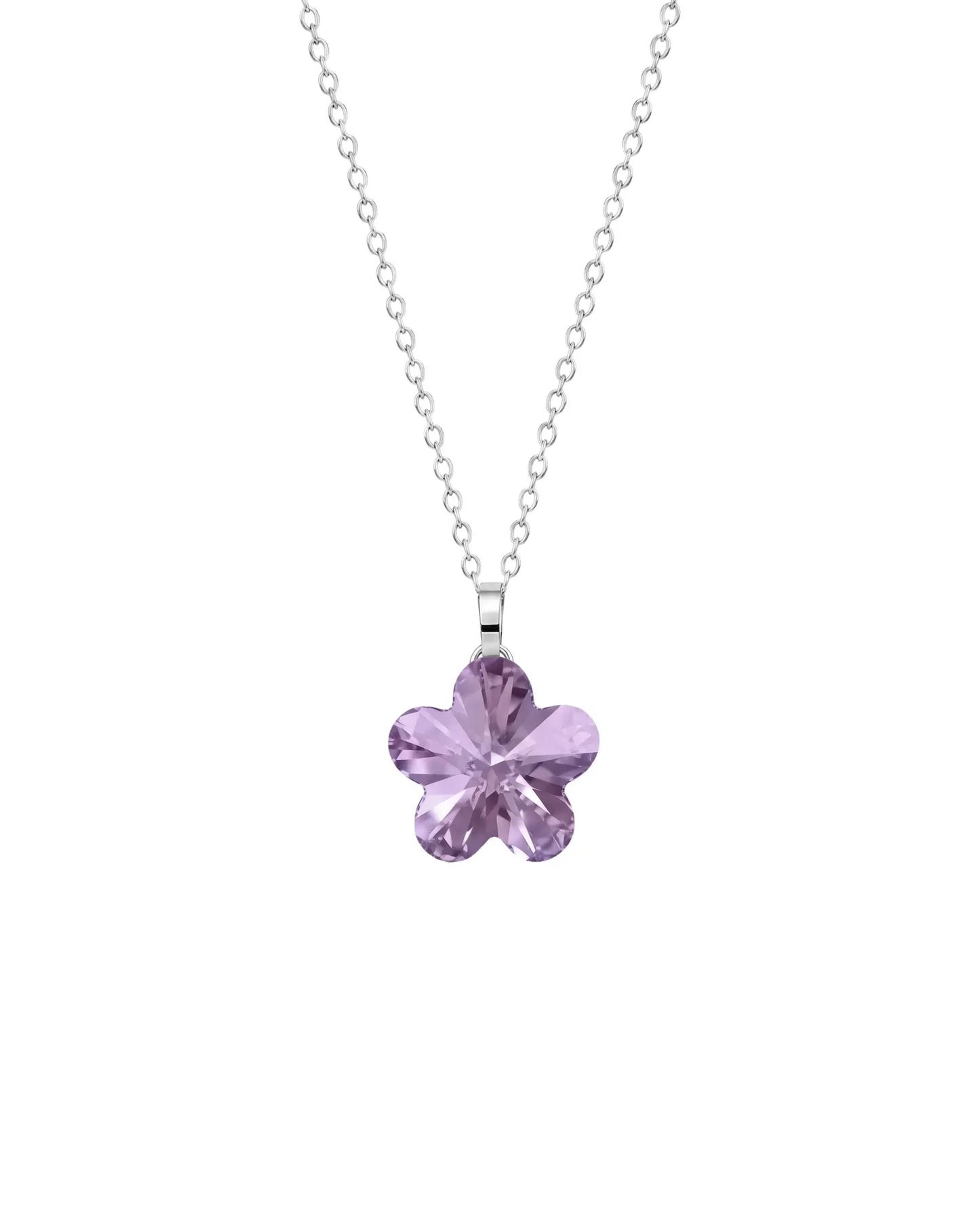 Collar corto Fantasy trébol cristal en Plata baño rodio
