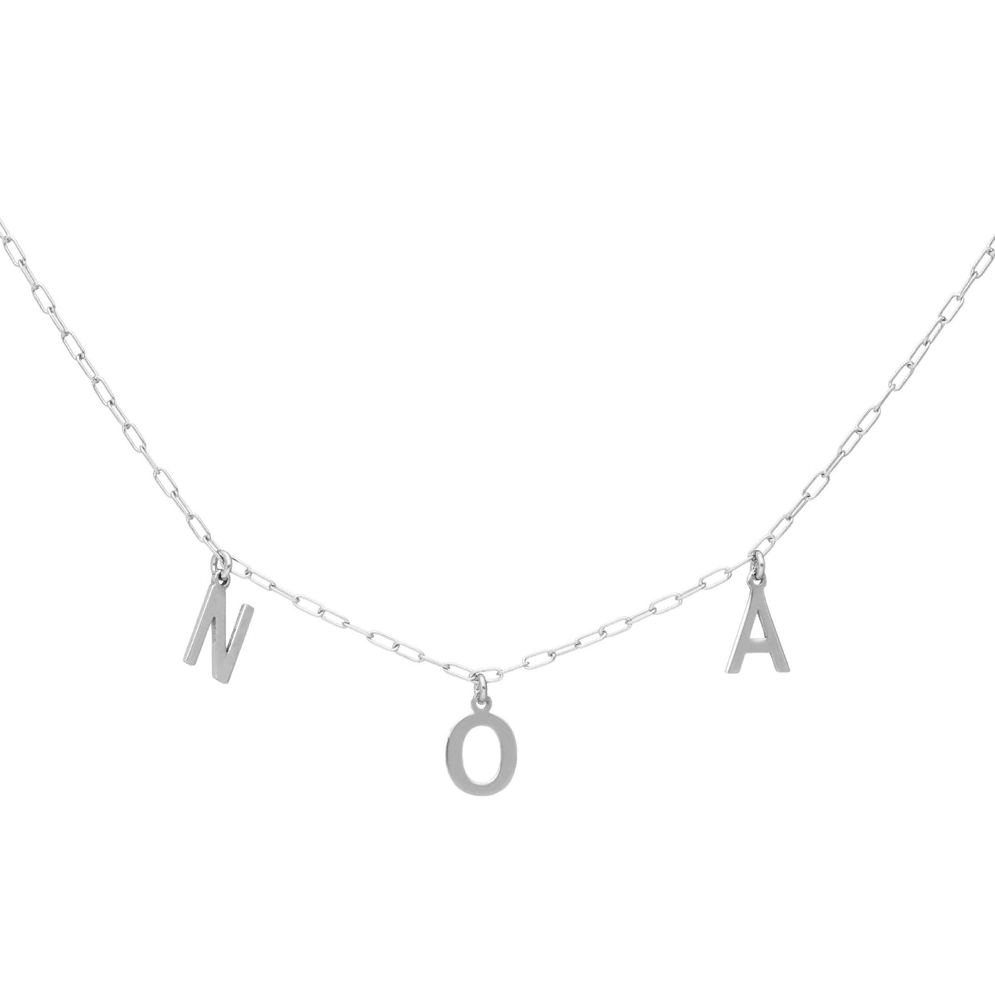 Collar personalizado de 3 letras en Plata