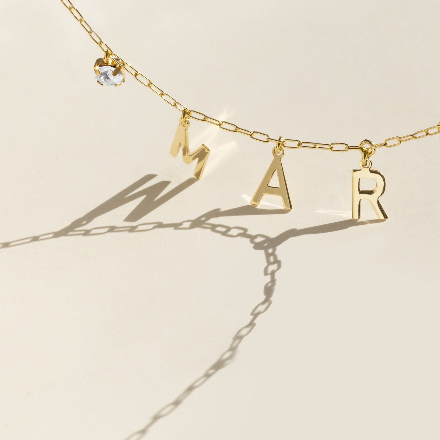 Collar personalizado de 3 letras en Plata