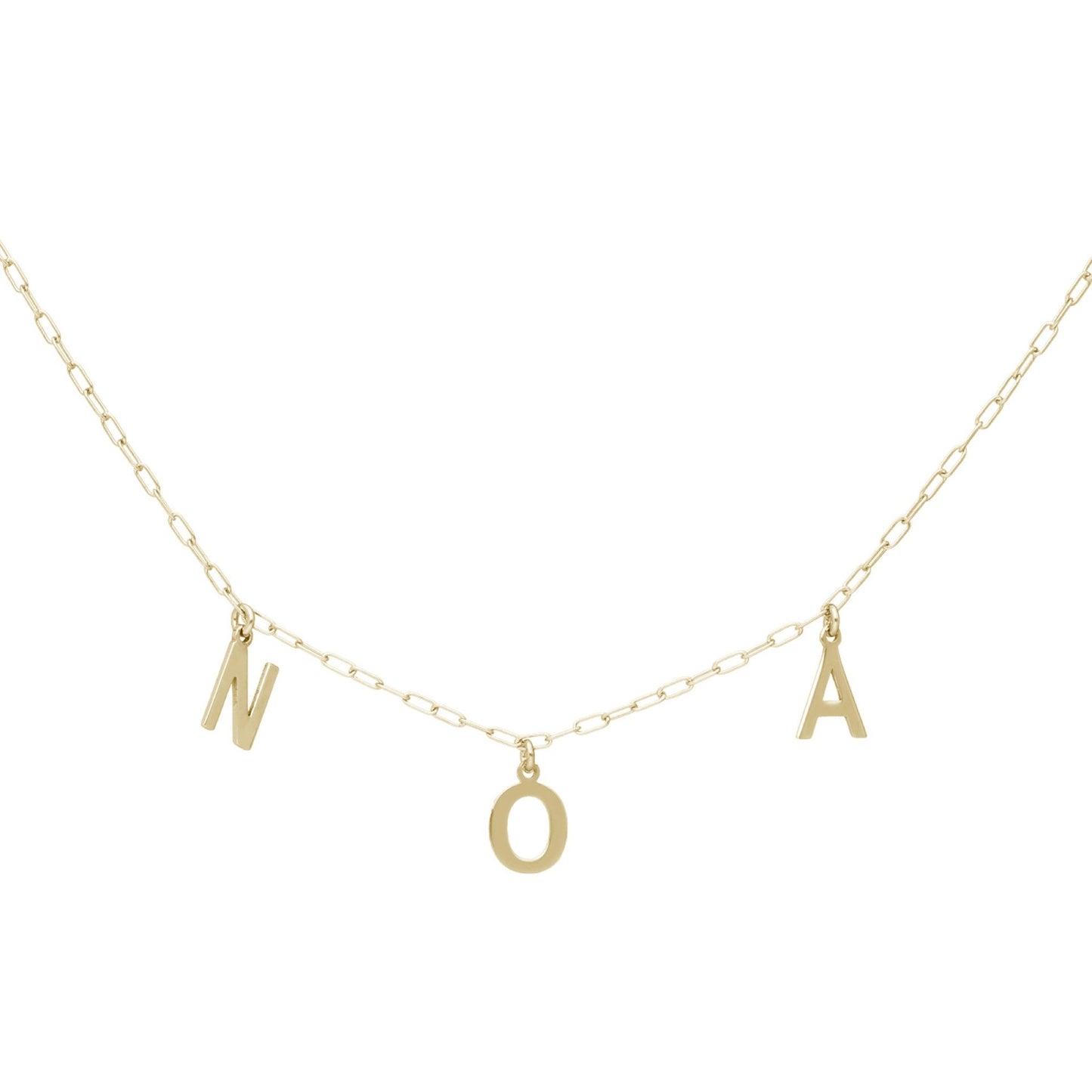 Collar personalizado de 3 letras en Plata