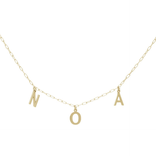Collar personalizado de 3 letras en Plata