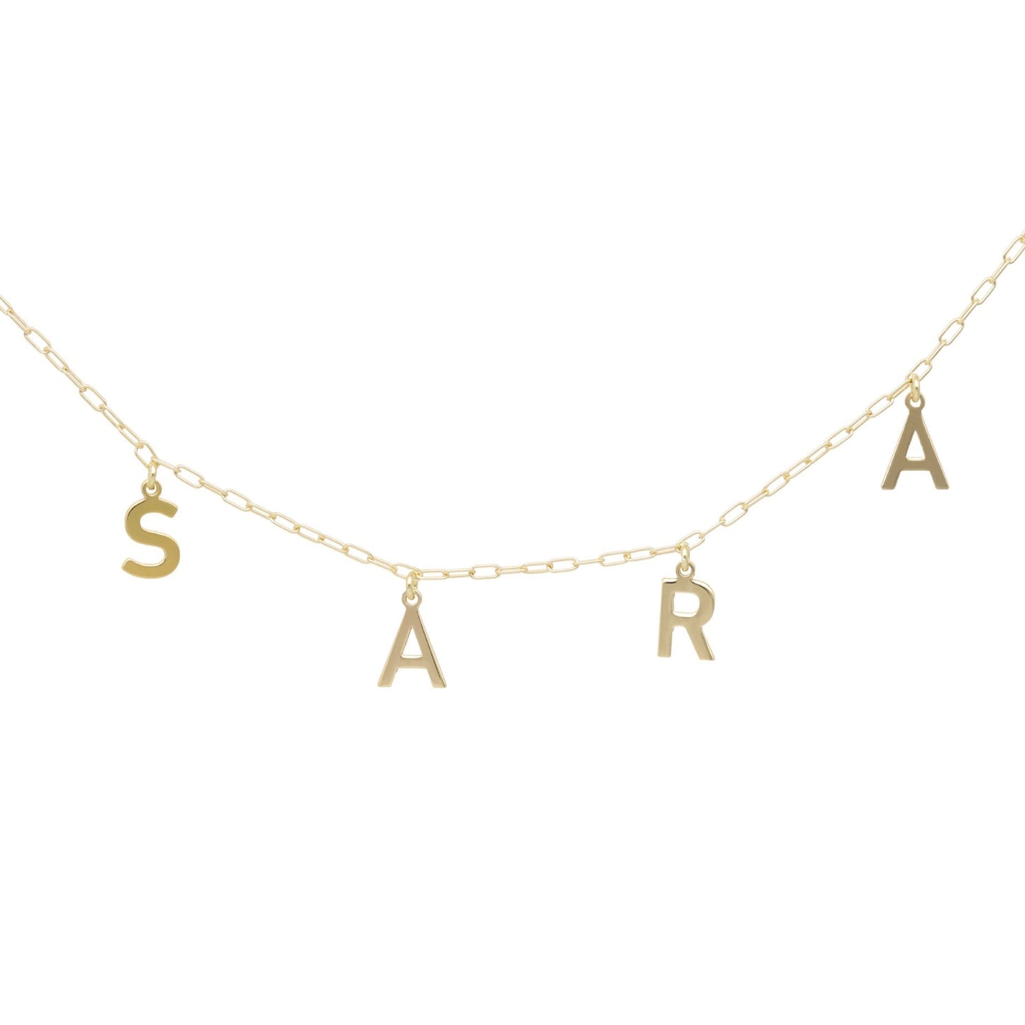 Collar personalizado de 4 letras en Plata