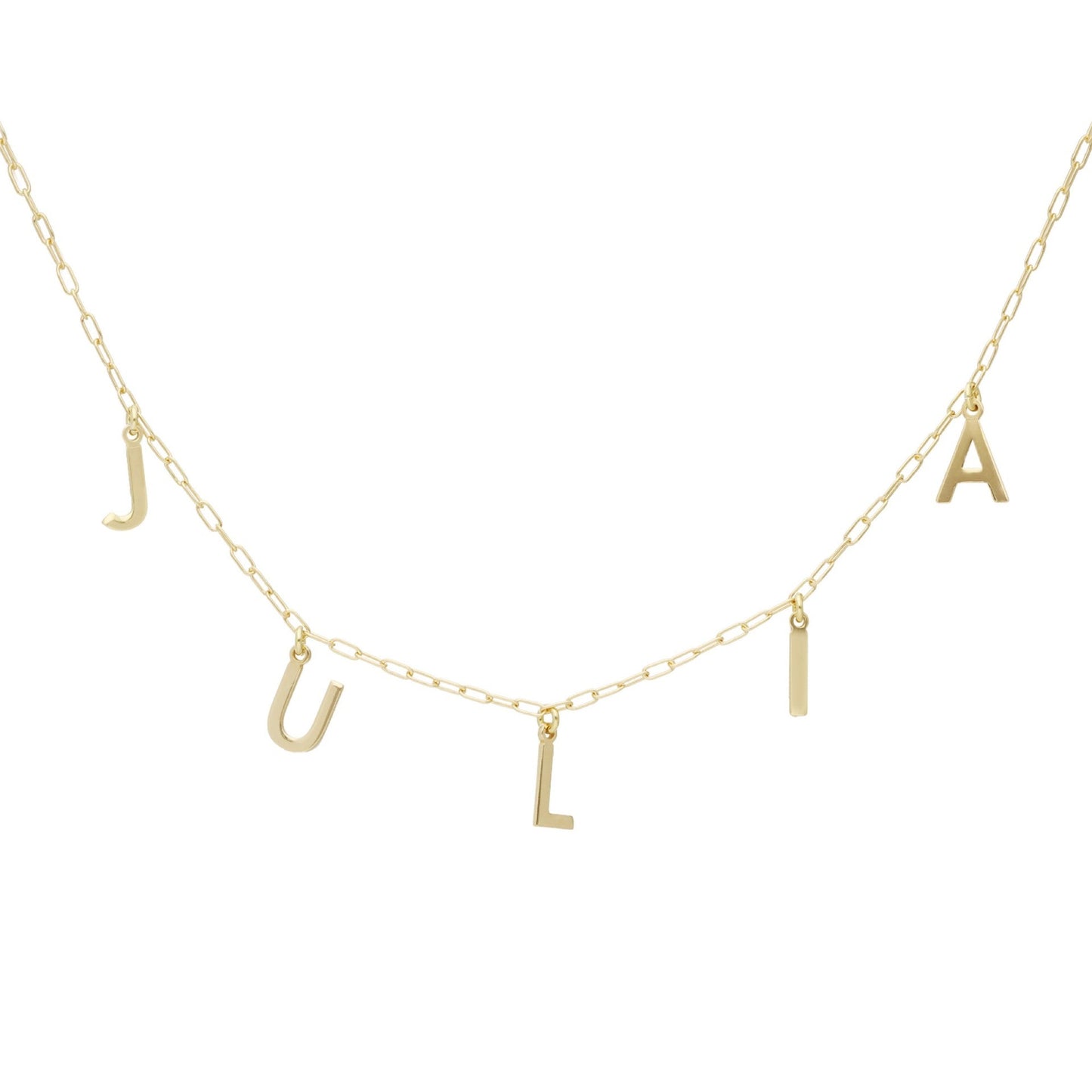 Collar personalizado de 5 letras en Plata