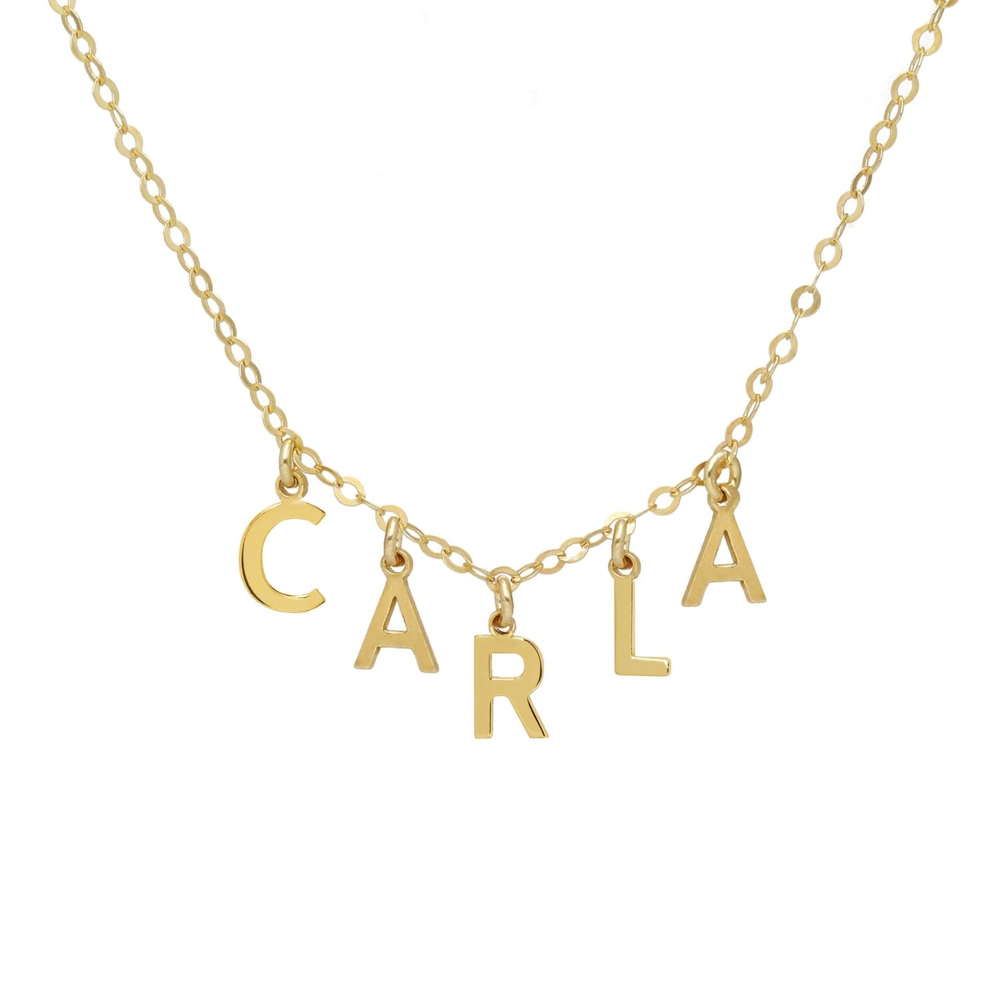 Collar personalizado Thename 5 letras en Plata
