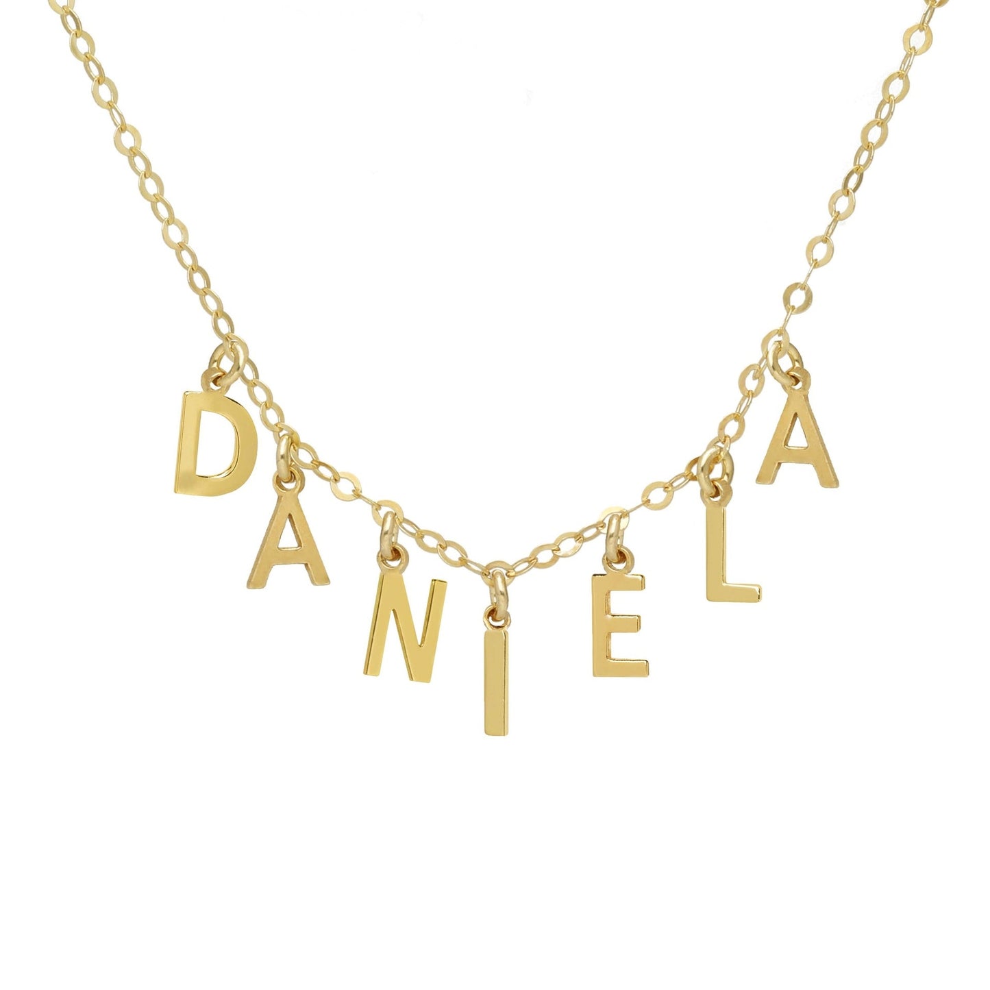 Collar personalizado Thename 7 letras en Plata