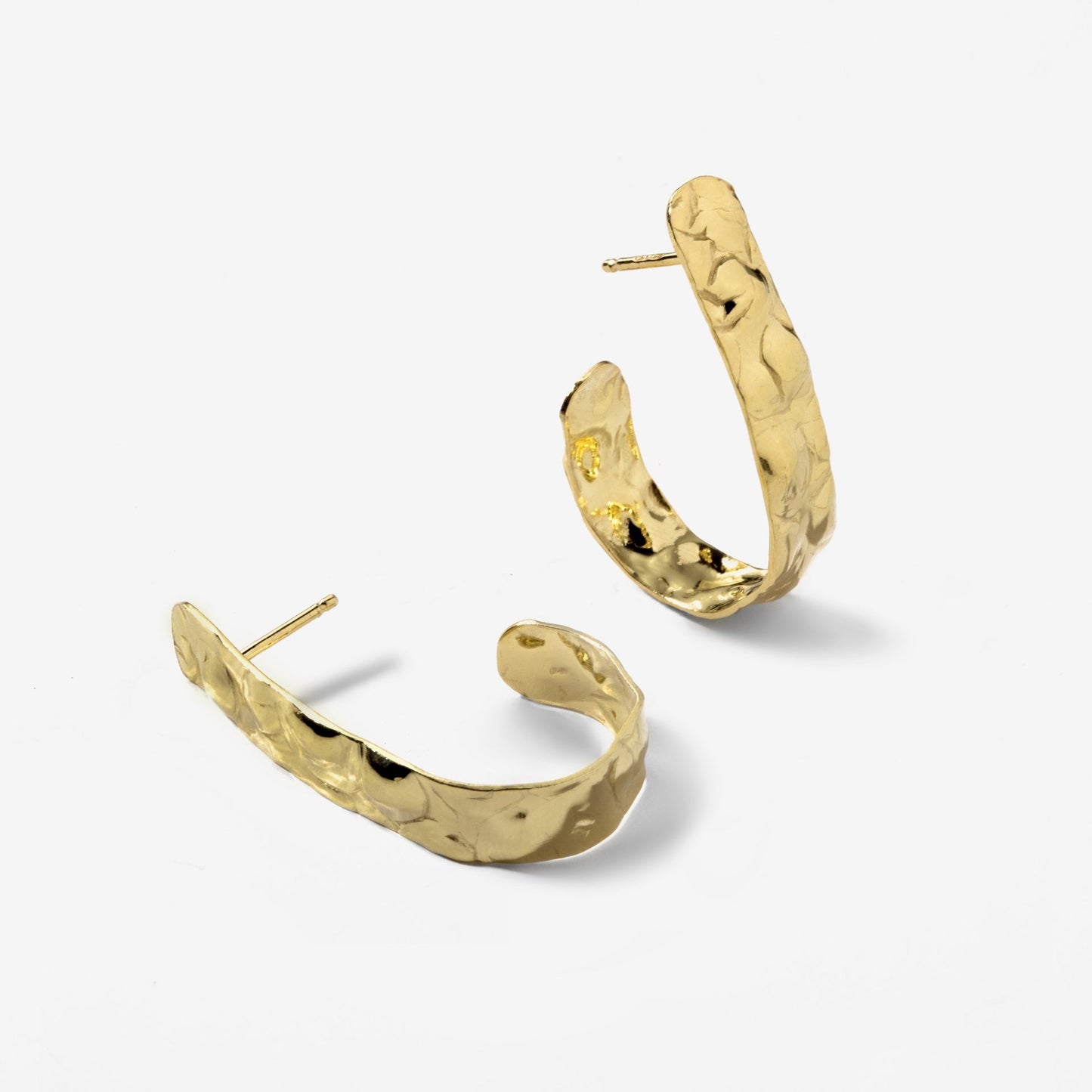 Pendientes aro Arlene textura en Plata