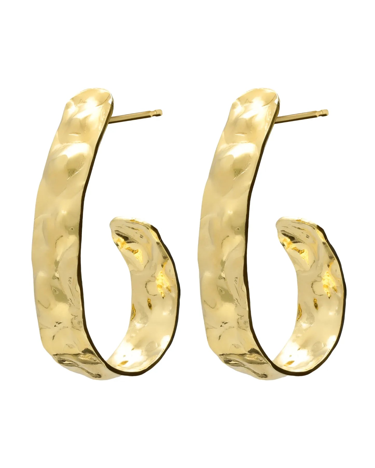 Pendientes aro Arlene textura en Plata