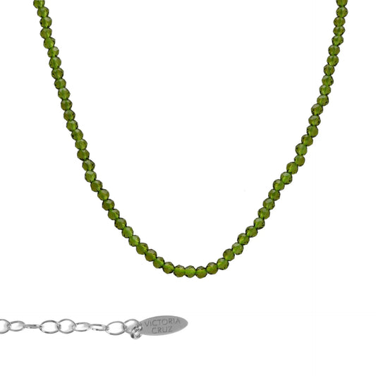 Collar corto Paradise cristal en Plata baño rodio
