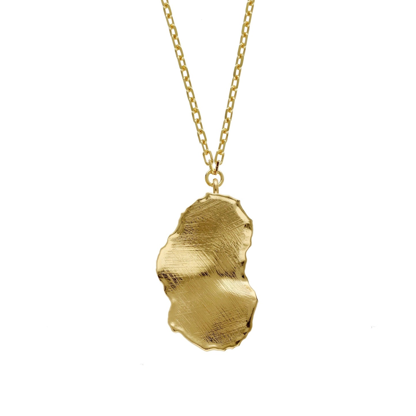 Collar corto New York textura oval en Plata