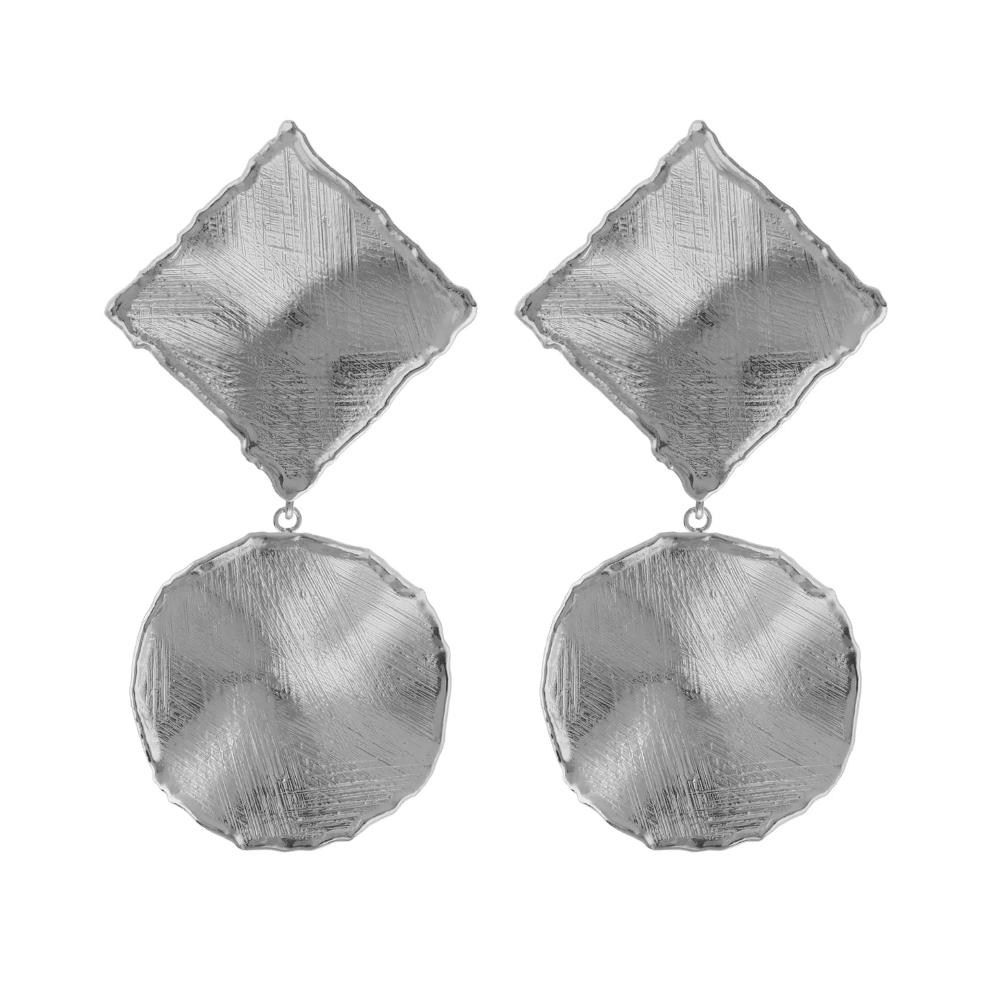Pendientes largos New York en Plata