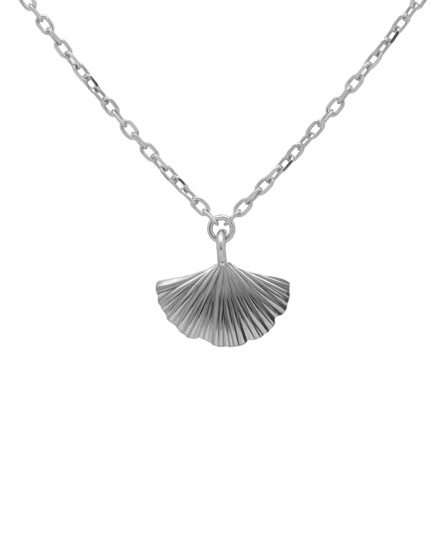 Collar corto Eau abanico pequeño en Plata