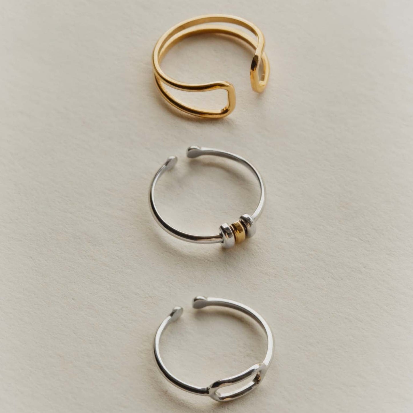 Anillo ajustable Frame en Plata