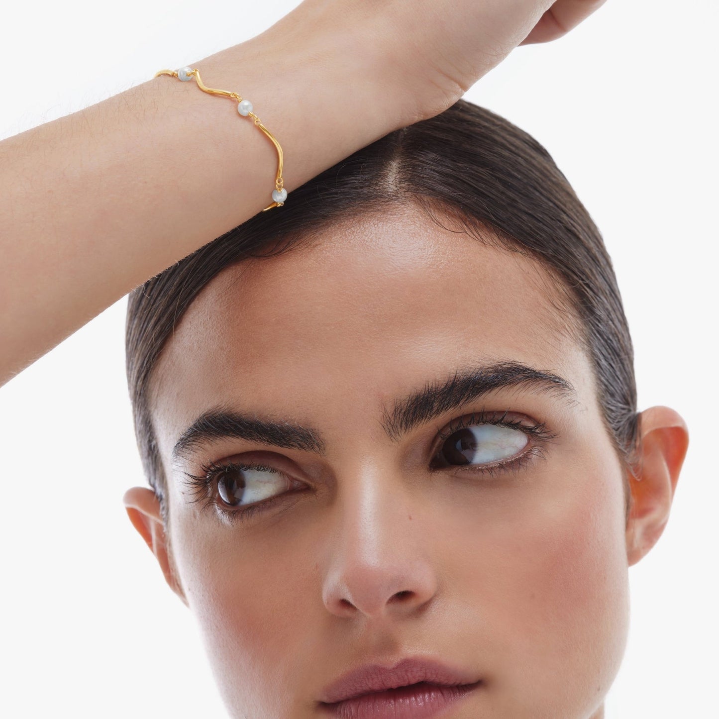 Pulsera Milan perla en Plata
