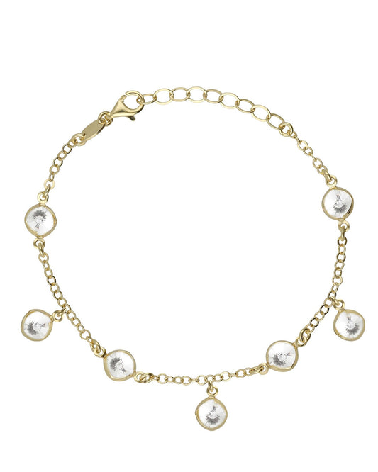 Pulsera círculo Lieve 7mm cristal Blanco en Plata